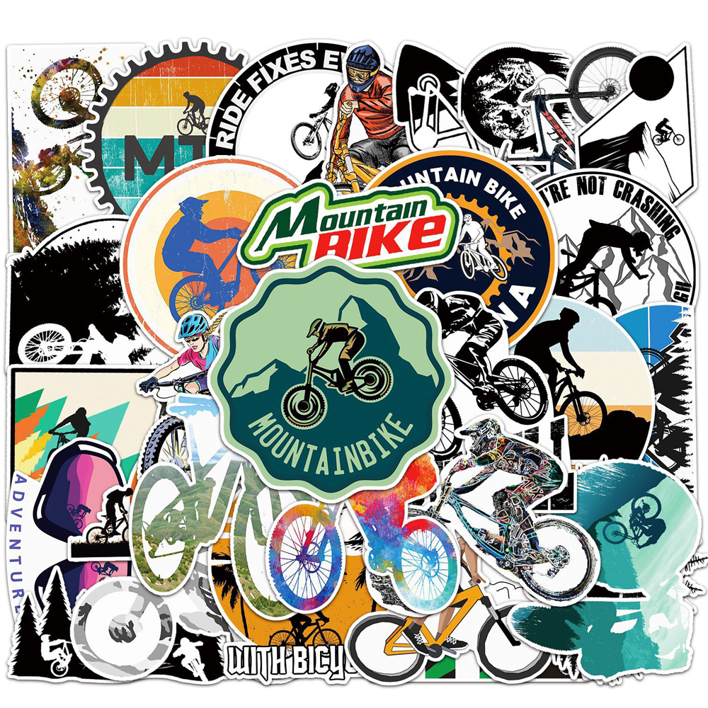 Cycling Journey - 10/30/50pcs Cool Cartoon Bicycle MTB Graffiti