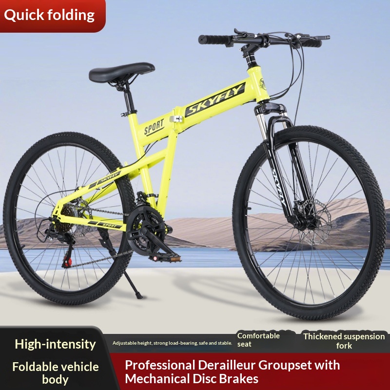 Folding Mountain Bike Portable - Cycling Commute Speed recensione e prezzo
