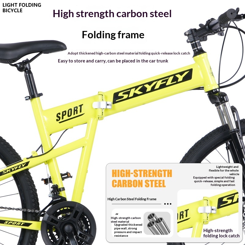 Folding Mountain Bike Portable - Cycling Commute Speed recensione e prezzo