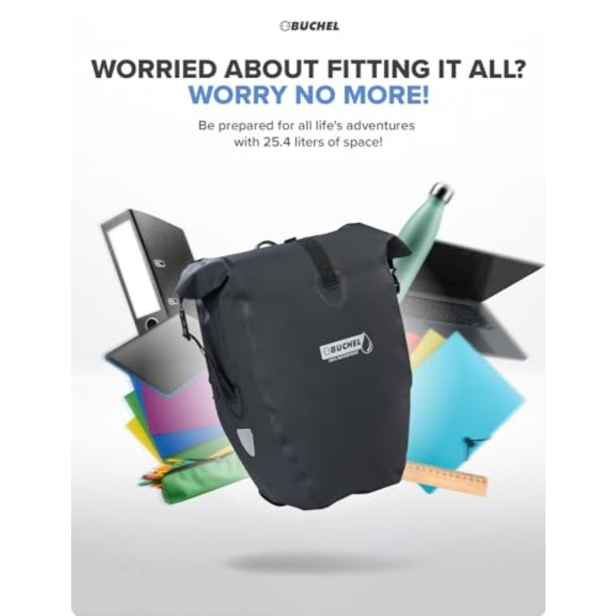 Bike pannier rack bag for groc - Waterproof Cycling Commute recensione e prezzo