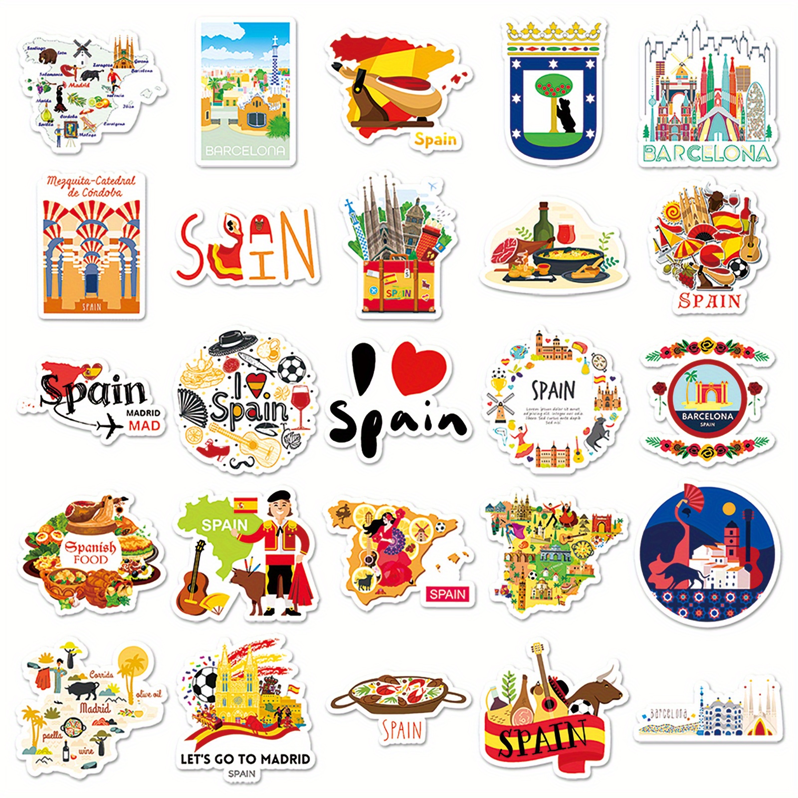 50PCS Outdoor Travel in Spain  - Cycling Journey recensione e prezzo
