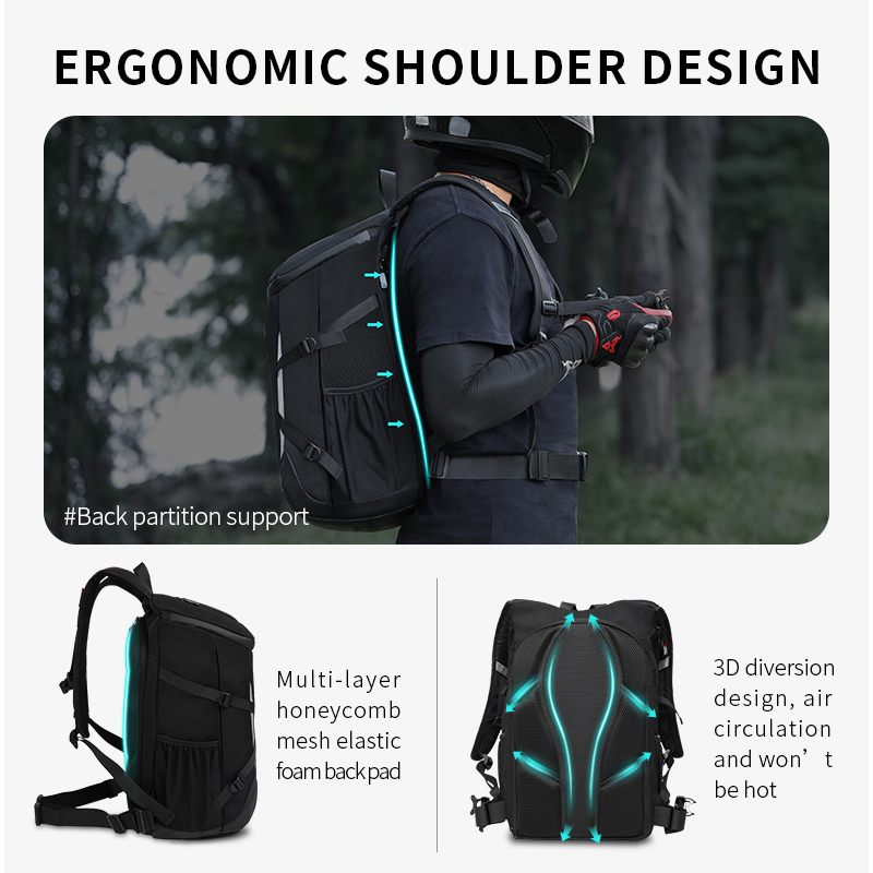 Riding Backpack Motorcycle Hel - Cycling Commuter Backpack Waterproof recensione e prezzo