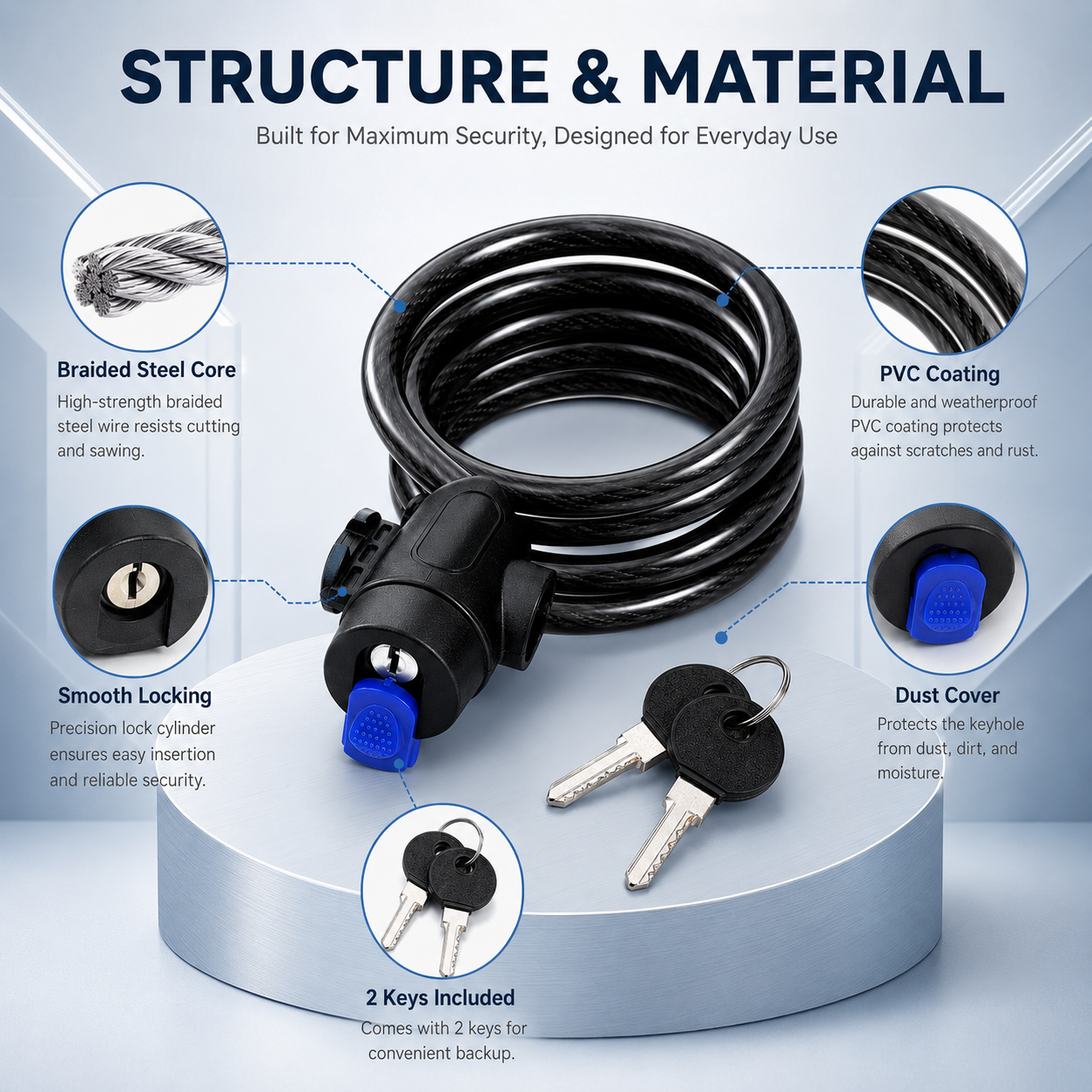PINMOAP 1PC Bicycle Bike Lock  - Commuter Bike Lock recensione e prezzo