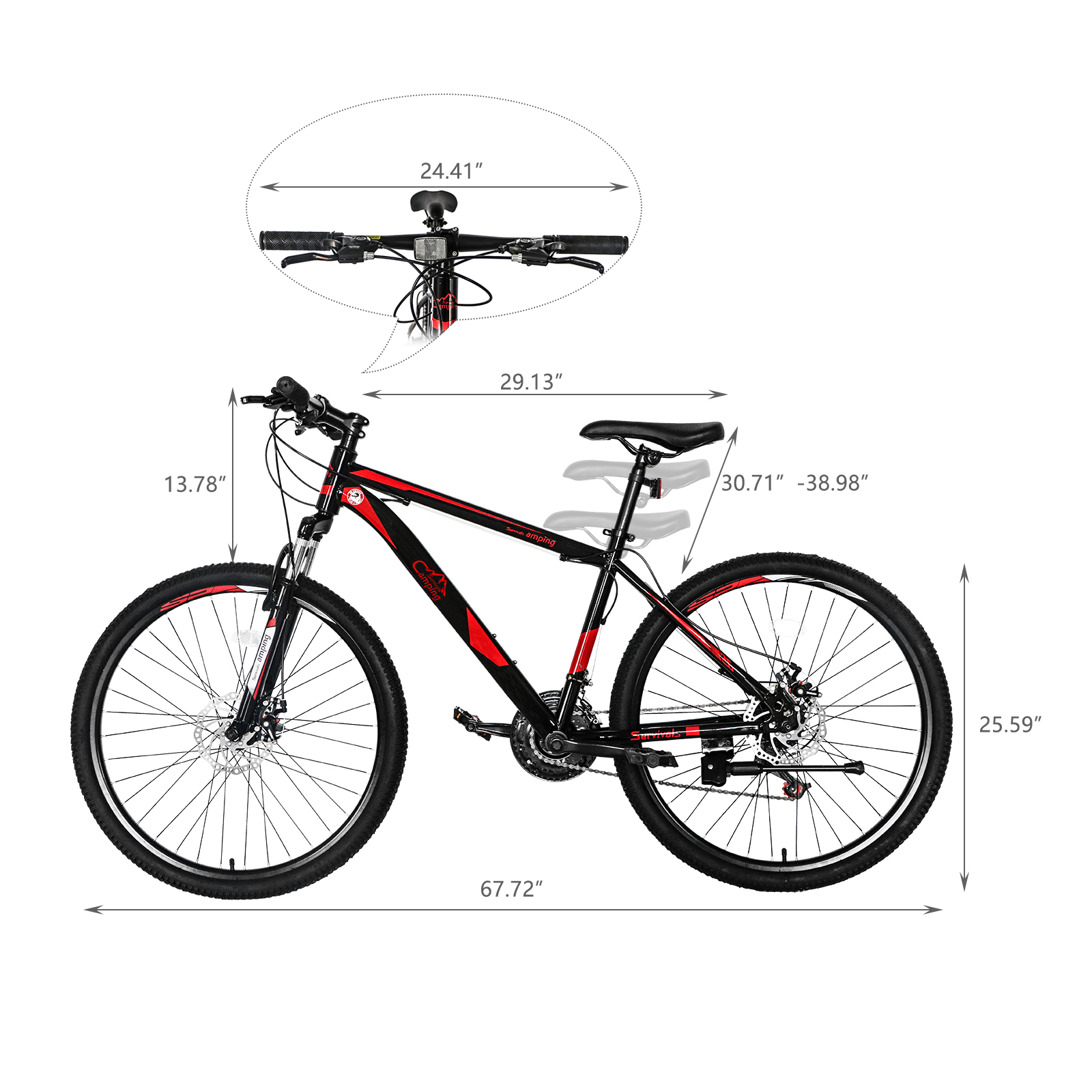 21 Speed Red Black Mountain Bi - Cycling Commute Speed recensione e prezzo