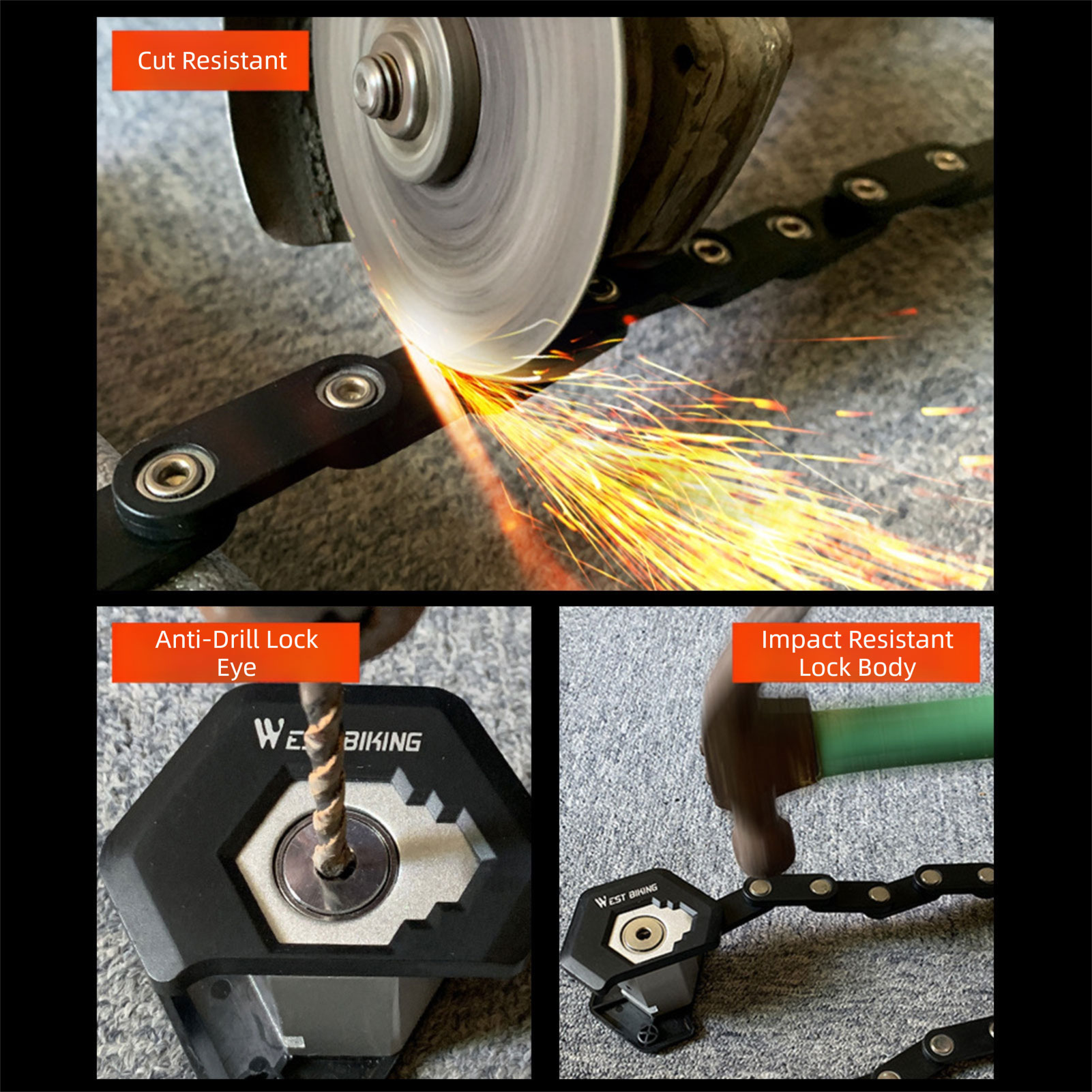 Portable Folding Chain Lock Fo - Commuter Bike Lock recensione e prezzo